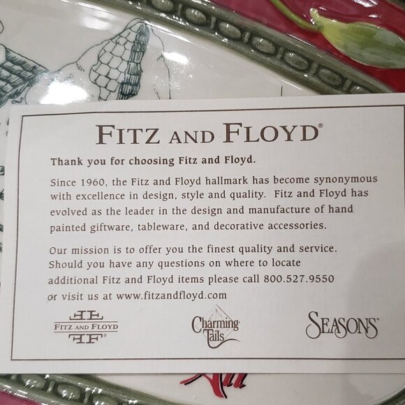 Fitz and Floyd St. Nick Sentiment Tray - Picture 9 of 10